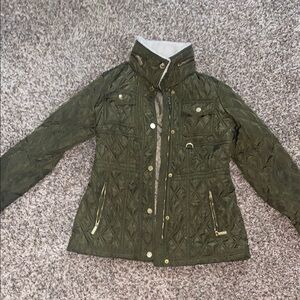 Michael Kors Kids Quilted Jacket in Forest Green